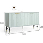 Buffet bahut moderne gris à 4 portes