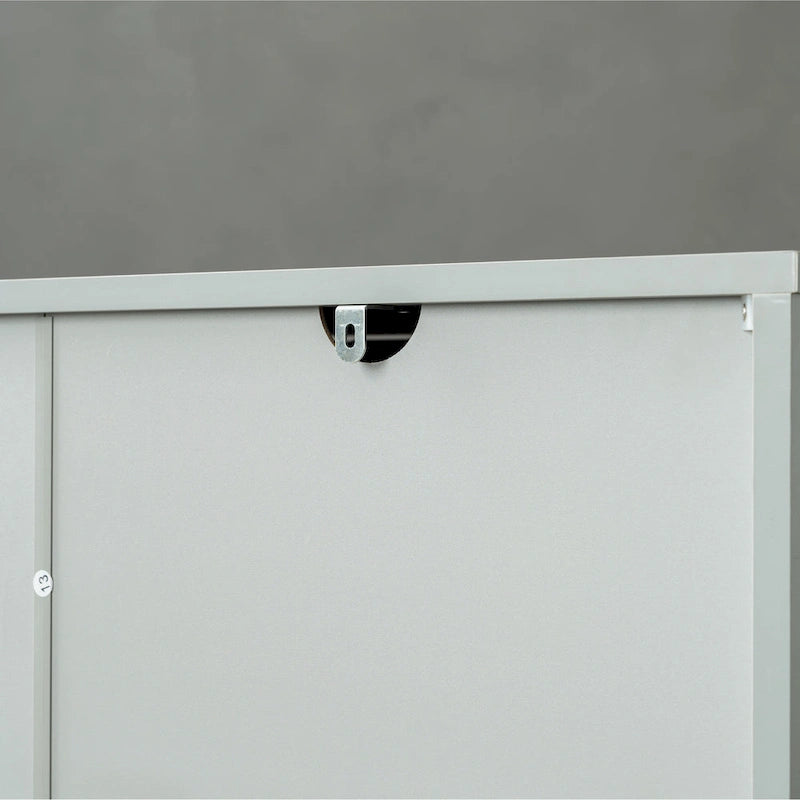 Buffet bahut moderne gris à 4 portes