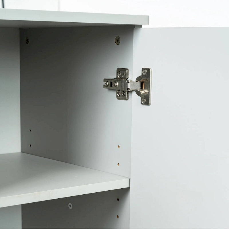 Buffet bahut moderne gris à 4 portes