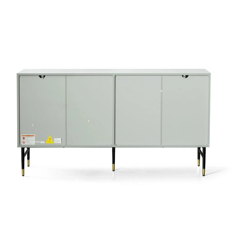 Buffet bahut moderne gris à 4 portes