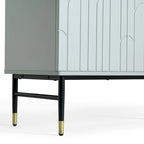 Buffet bahut moderne gris à 4 portes