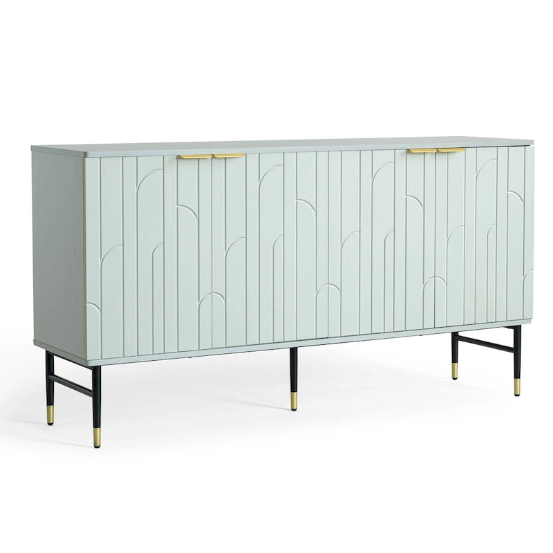 Buffet bahut moderne gris à 4 portes