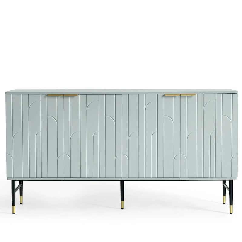 Buffet bahut moderne gris à 4 portes