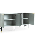 Buffet bahut moderne gris à 4 portes