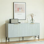 Buffet bahut moderne gris à 4 portes