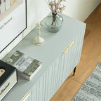 Buffet bahut moderne gris à 4 portes