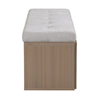 49 Banc de rangement pour chaussures, meuble à chaussures d'entrée, pouf de rangement avec coussin rembourré et portes doubles pour entrée, chambre à coucher