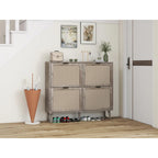 Meuble à chaussures 4 portes, étagère à chaussures moderne autoportante, pour entrée