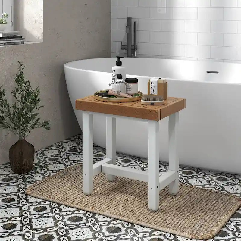 Banc de douche de spa robuste, imperméable, en PEHD, 18 x 12