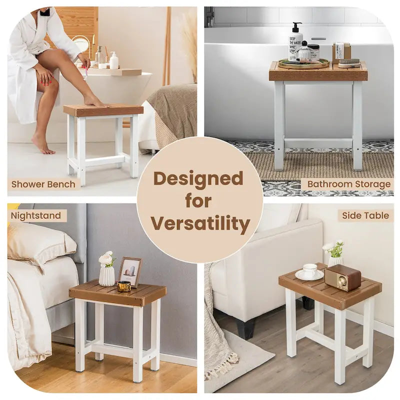 Banc de douche de spa robuste, imperméable, en PEHD, 18 x 12