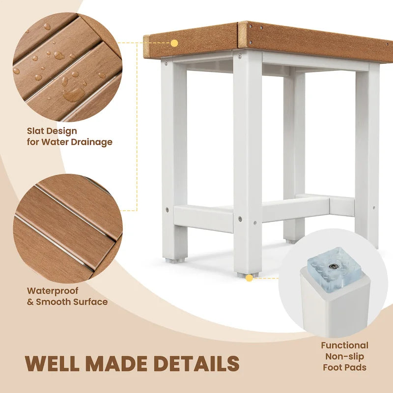 Banc de douche de spa robuste, imperméable, en PEHD, 18 x 12