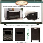 Banc de rangement en bois pour entrée avec 1 panier, 2 tiroirs et coussin amovible