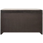 Banc de rangement en bois pour entrée avec 1 panier, 2 tiroirs et coussin amovible