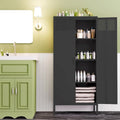 Armoire de rangement alimentaire en métal de 155 cm avec étagères réglables
