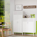 Armoire de rangement alimentaire en métal de 155 cm avec étagères réglables