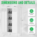 Armoire de rangement alimentaire en métal de 155 cm avec étagères réglables