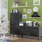 Armoire de rangement alimentaire en métal de 155 cm avec étagères réglables