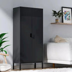 Armoire de rangement alimentaire en métal de 155 cm avec étagères réglables