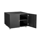 Meuble d'imprimante en acier noir à 2 portes
