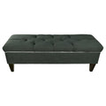 Banc de rangement ottoman long rembourré capitonné en losange