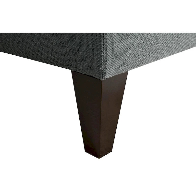 Banc de rangement ottoman long rembourré capitonné en losange