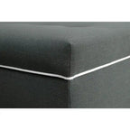 Banc de rangement ottoman long rembourré capitonné en losange