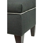 Banc de rangement ottoman long rembourré capitonné en losange