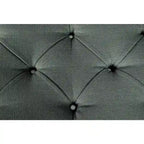 Banc de rangement ottoman long rembourré capitonné en losange