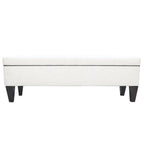 Banc de rangement ottoman long rembourré capitonné en losange