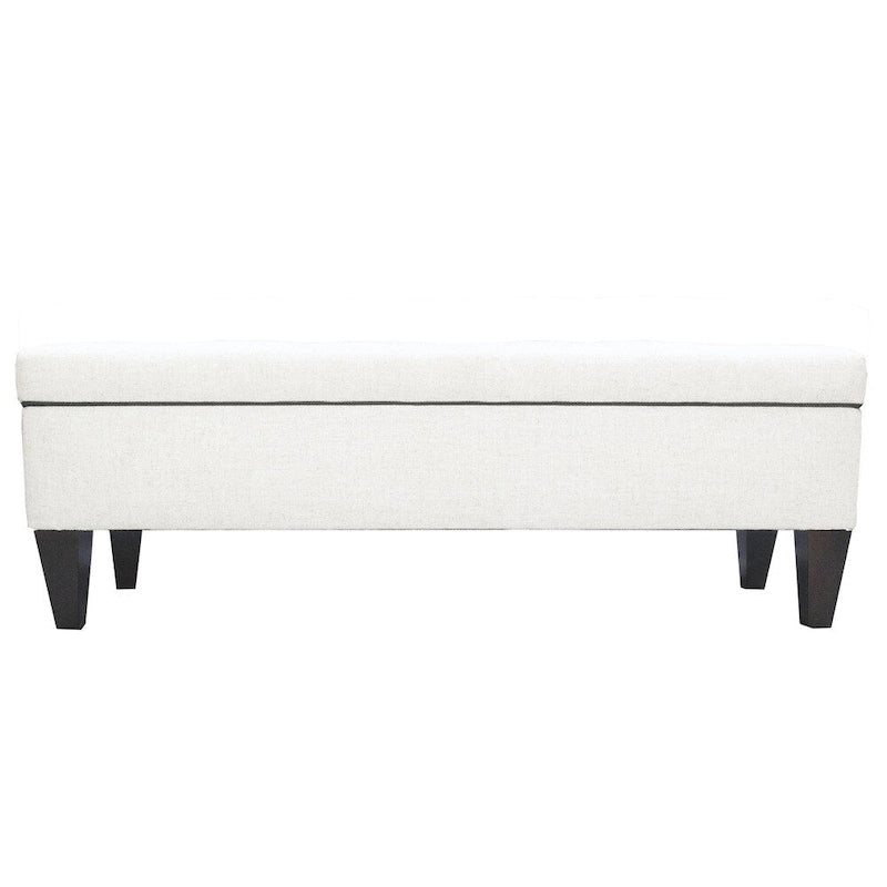 Banc de rangement ottoman long rembourré capitonné en losange