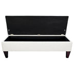 Banc de rangement ottoman long rembourré capitonné en losange