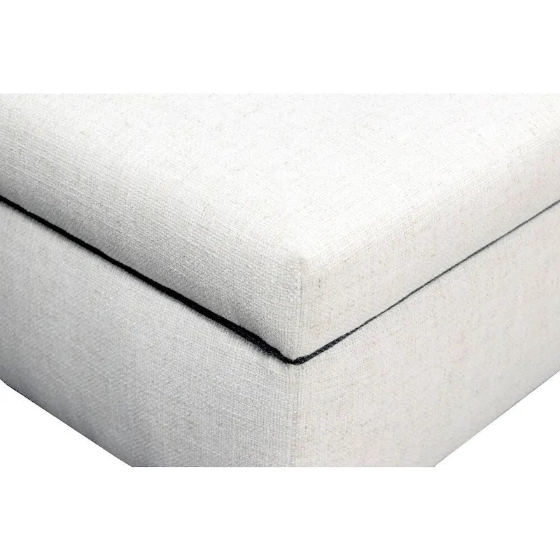 Banc de rangement ottoman long rembourré capitonné en losange