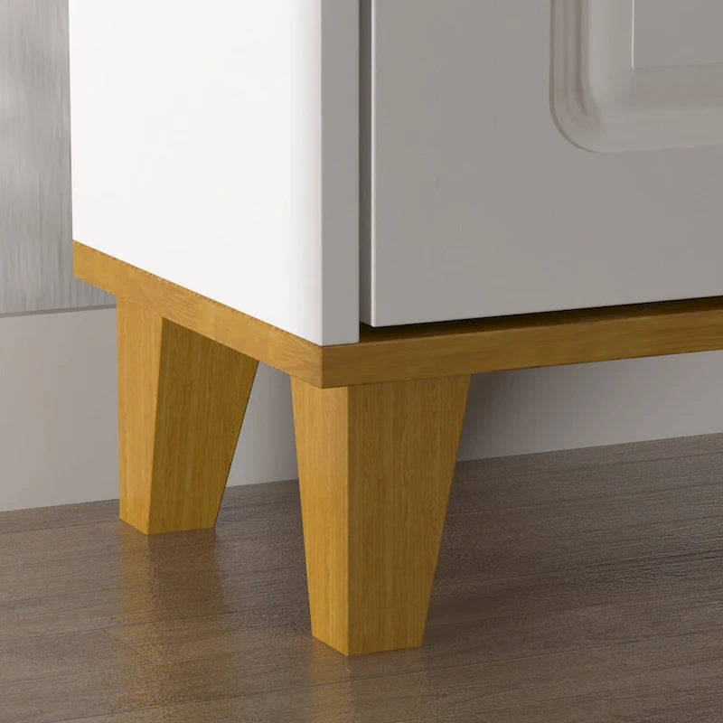 Meuble à chaussures 24 paires avec 3 tiroirs pliants Blanc