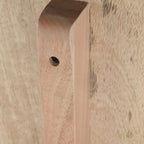 Banc d'entrée industriel en manguier massif de 55" de large, naturel