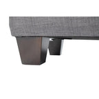 Banc de rangement pour chaussures, capitonné diamant, gris foncé