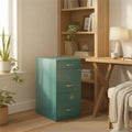 Space Solutions 18 Deep 3 Drawer Metal Organizer File Cabinet, Teal