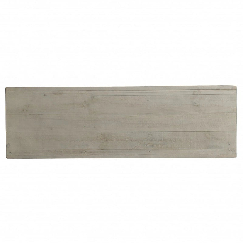 Buffet géométrique sculpté blanc de 102 cm avec deux portes