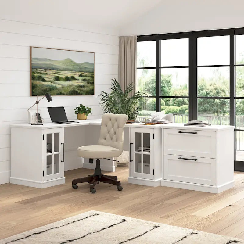 Bureau d'angle Westbrook 60W avec rangement