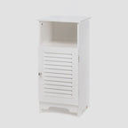 Meuble bas à porte simple persienne blanc