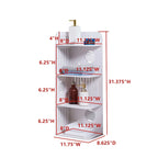 Étagère de rangement d'angle blanche à 4 niveaux pour salle de bain
