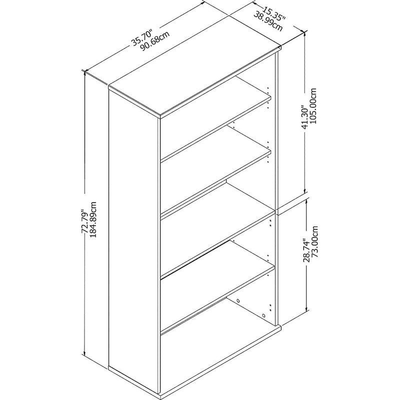 Bibliothèque à 5 tablettes