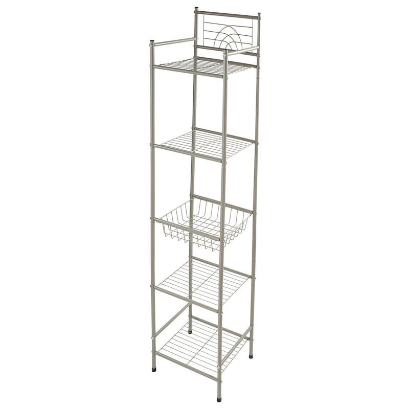 Étagère de rangement à 5 niveaux en bronze huilé (33 x 29,5 x 149 cm)
