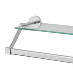 Étagère murale en verre avec porte-serviettes – 21,7x6,2x4,75