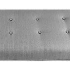 Banc de rangement pour chaussures capitonné gris foncé