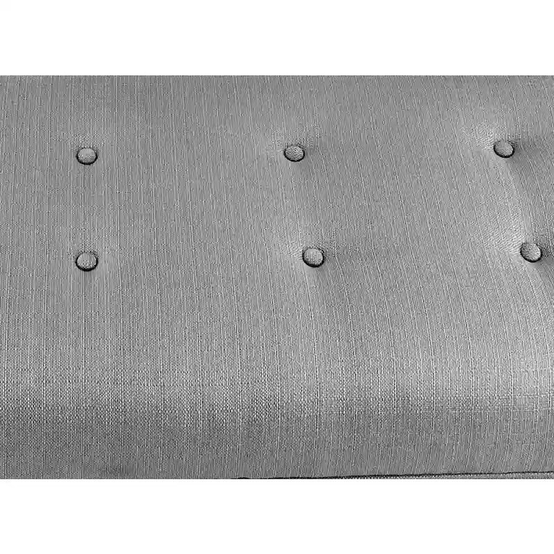 Banc de rangement pour chaussures capitonné gris foncé