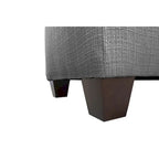Banc de rangement pour chaussures capitonné gris foncé