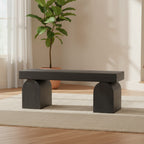 Banc d'appoint noir - 50 L x 16 P x 18,25 H