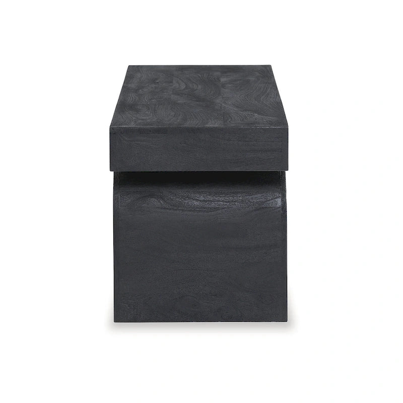 Banc d'appoint noir - 50 L x 16 P x 18,25 H