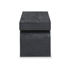Banc d'appoint noir - 50 L x 16 P x 18,25 H