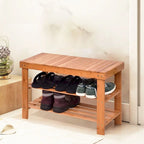 Étagère à chaussures en bambou à 3 niveaux (27,5"x11"x17,5")